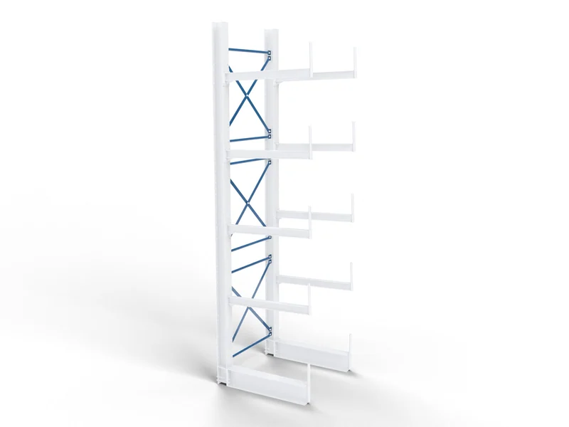 Cantilever Rack Bracing: Brace sets. Two horizontals plus the X, bolted.