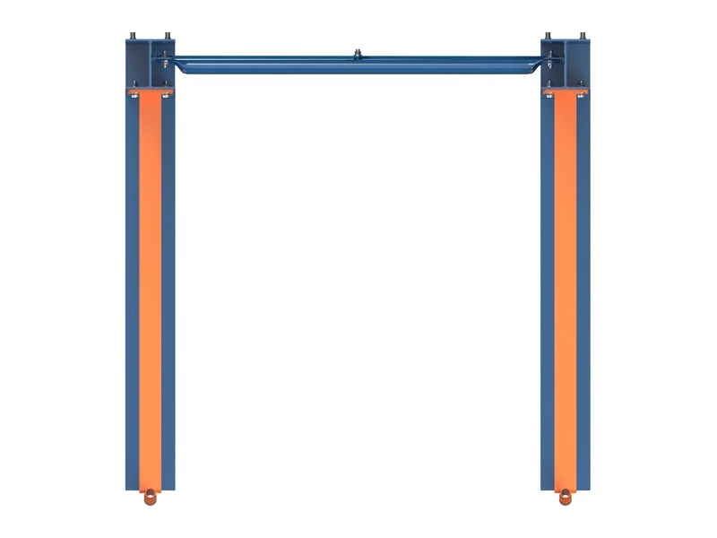 Cantilever Rack Bracing: Horizontal braces. Set column spacing.