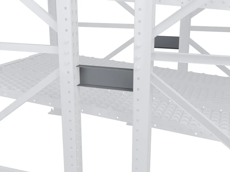 Carton Flow Racking: Frame ties. Join front and rear frames.
