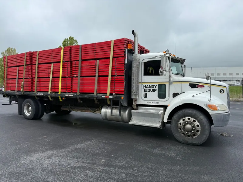 Handy Equip truck red beams