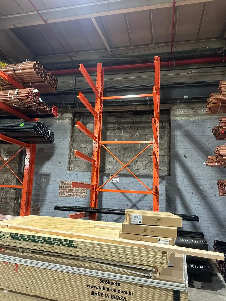 Cantilever rack with pipe stock