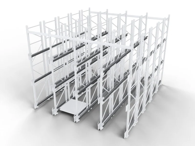 Shuttle rails. Full lane depth at every level.